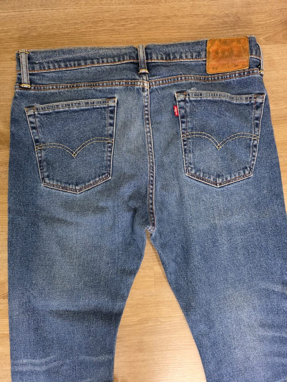 Levi's 510 Skinny Jeans Men's W36 L34 Blue Medium Wash Denim Stretch